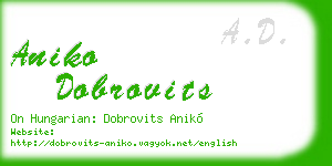 aniko dobrovits business card